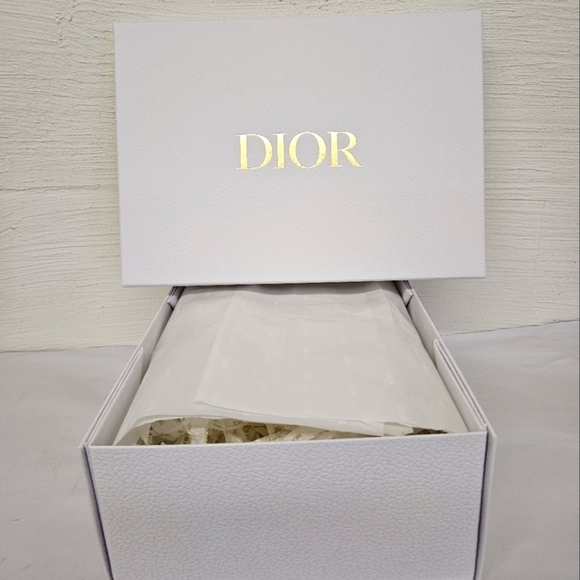 Christian Dior Nesting Storage Box with Stuffing in White and Gold NWOT - Picture 1 of 13